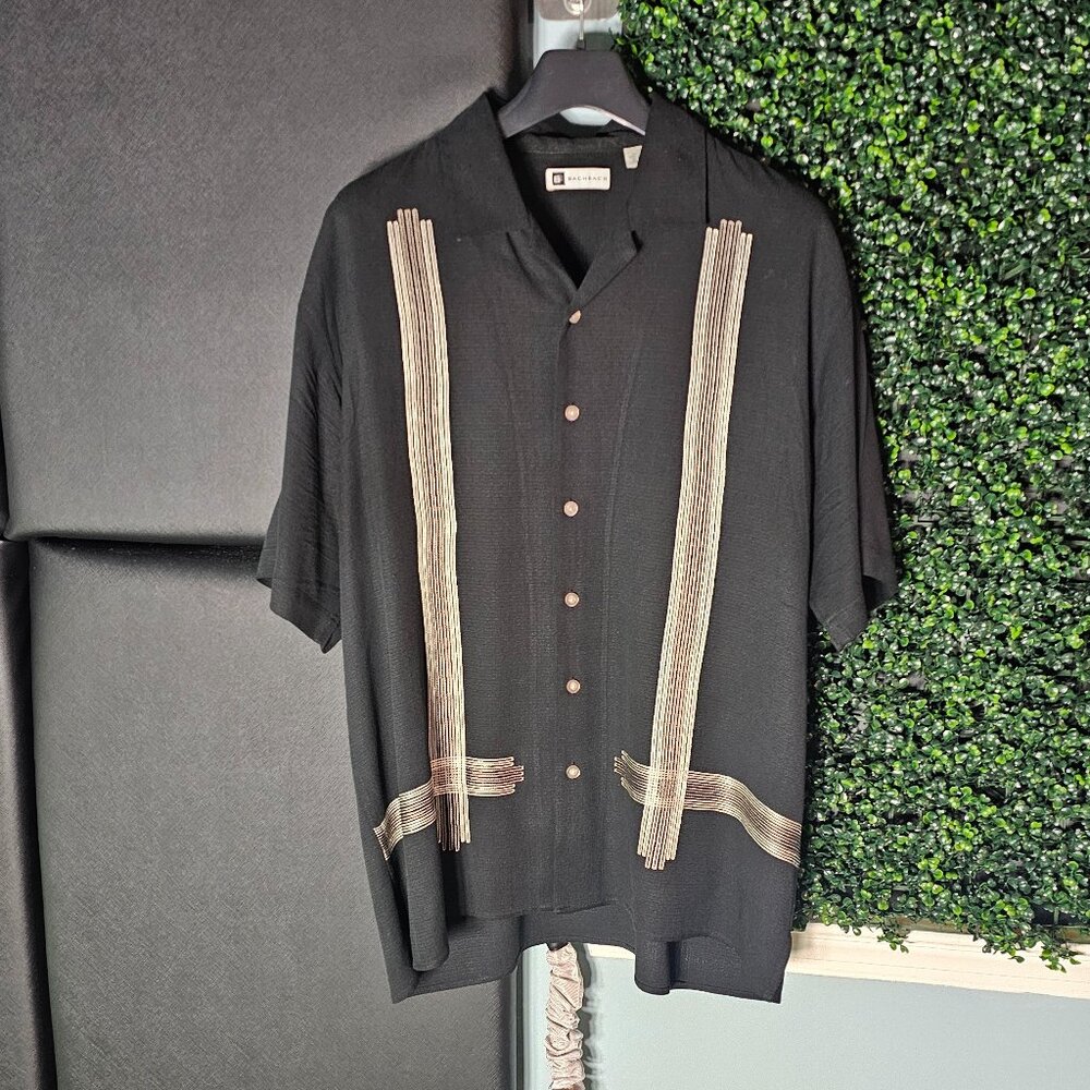 Bachrach Silk Camp Shirt - Black